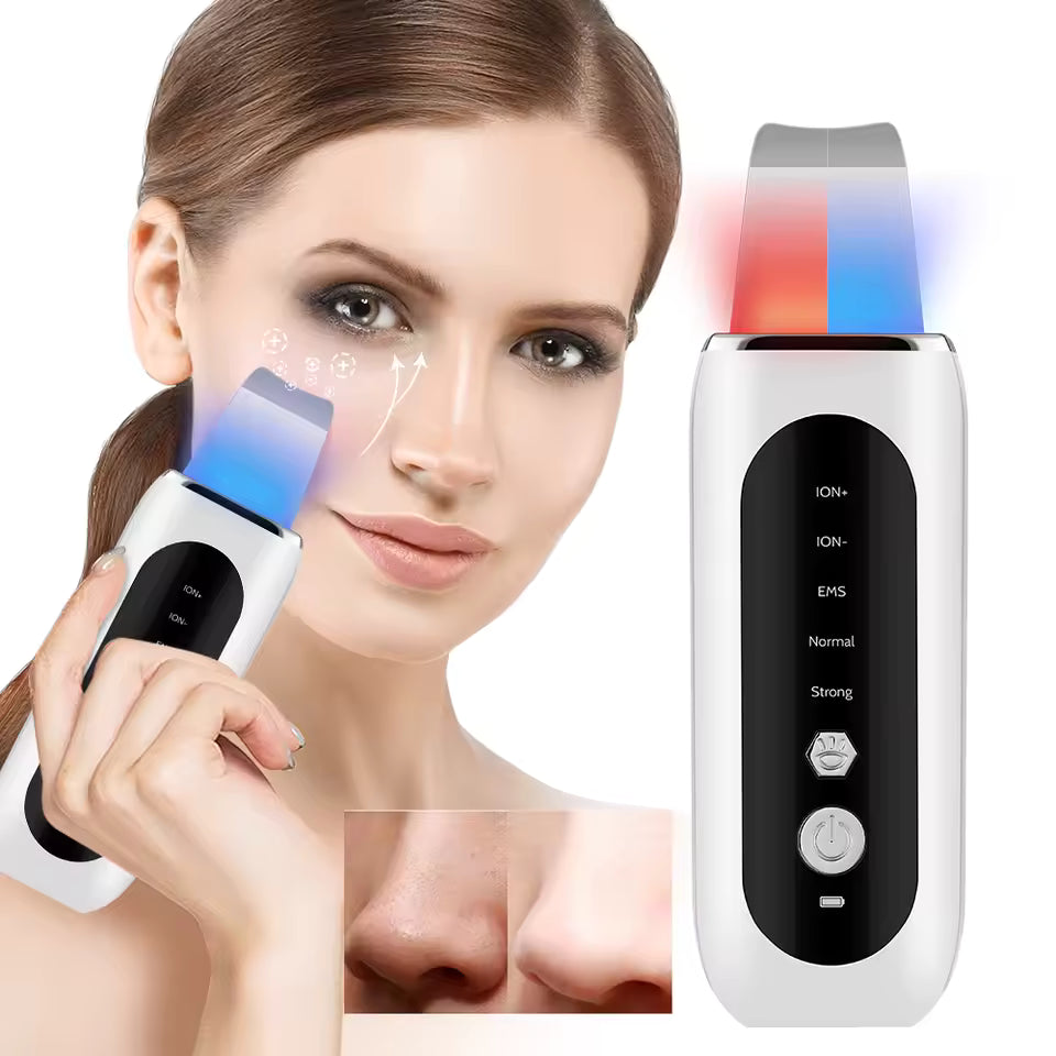 VeraLume Ultrasonic Facial Cleanser — 4-in-1 Ion & LED Skin Scrubber