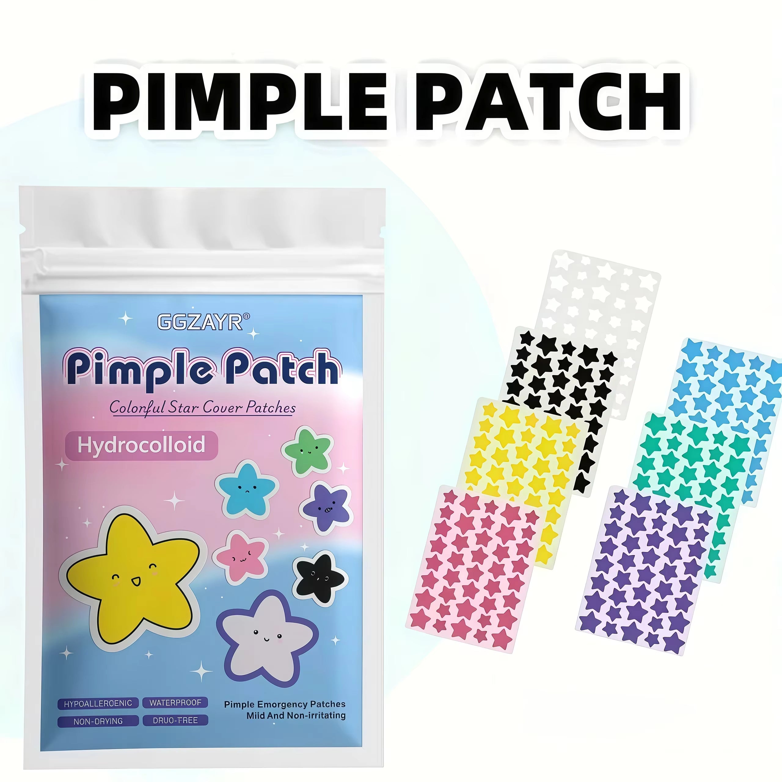 VeraLume Hydrocolloid Star Blemish Patches